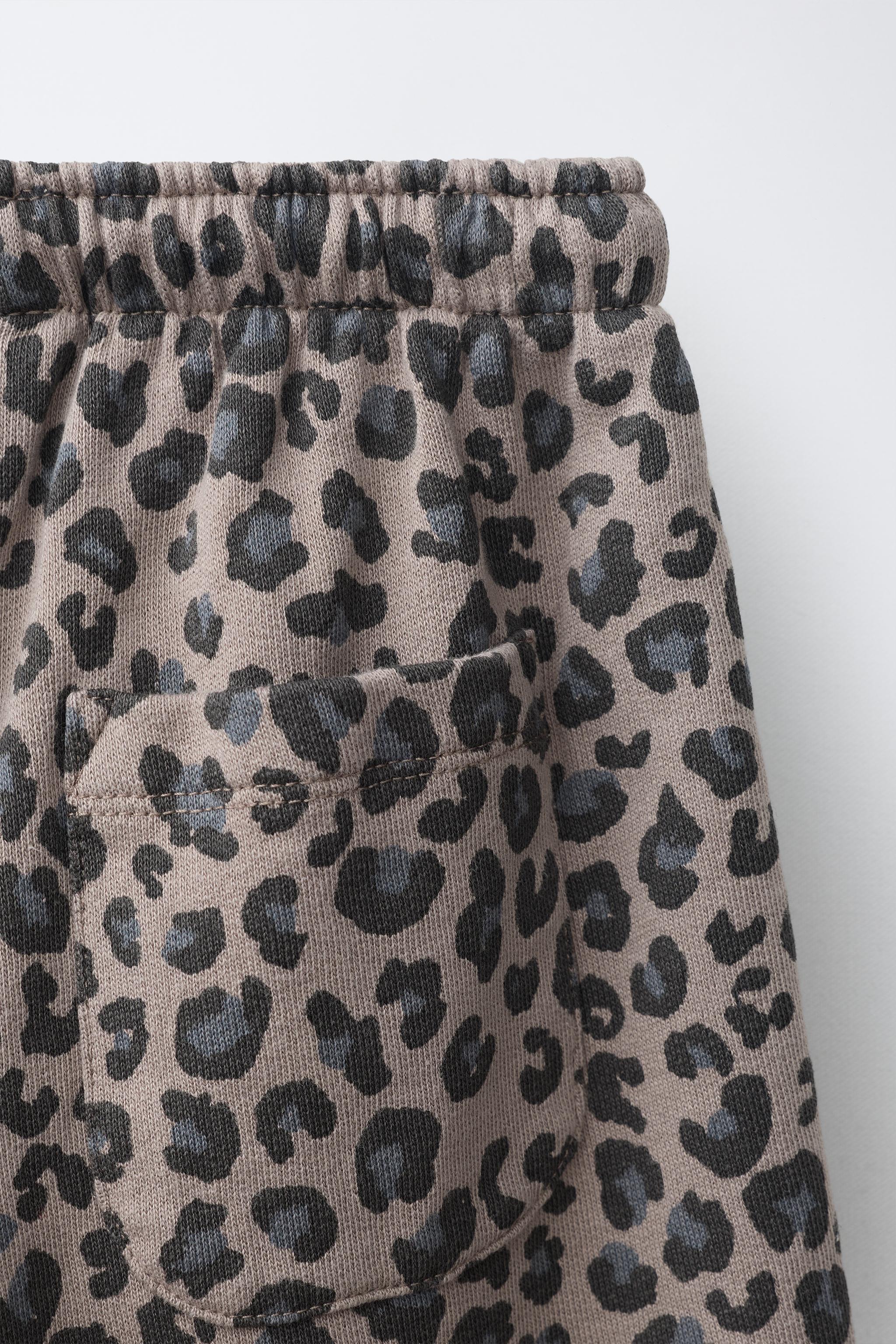 PANTALON BALLON ANIMAL PRINT EN MOLLETON